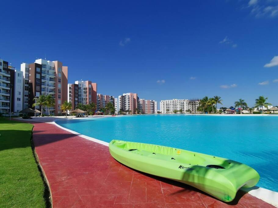 Departamento Con Laguna Artificial Cancún Exterior foto