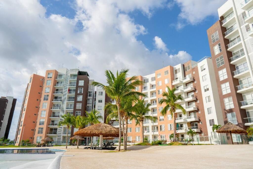 Departamento Con Laguna Artificial Cancún Exterior foto